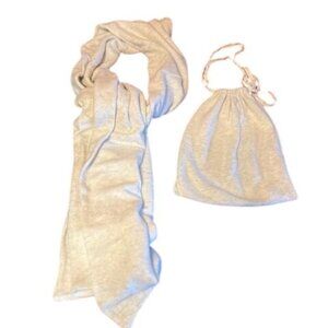 La Cera  Scarf & Bag Set Light Gray  Versatile accessory set